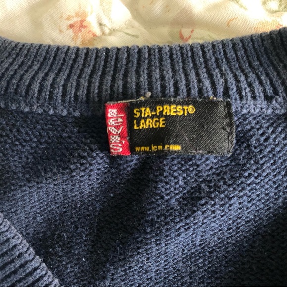 diamond checkered baggy levi cardigan - Picture 3 of 3